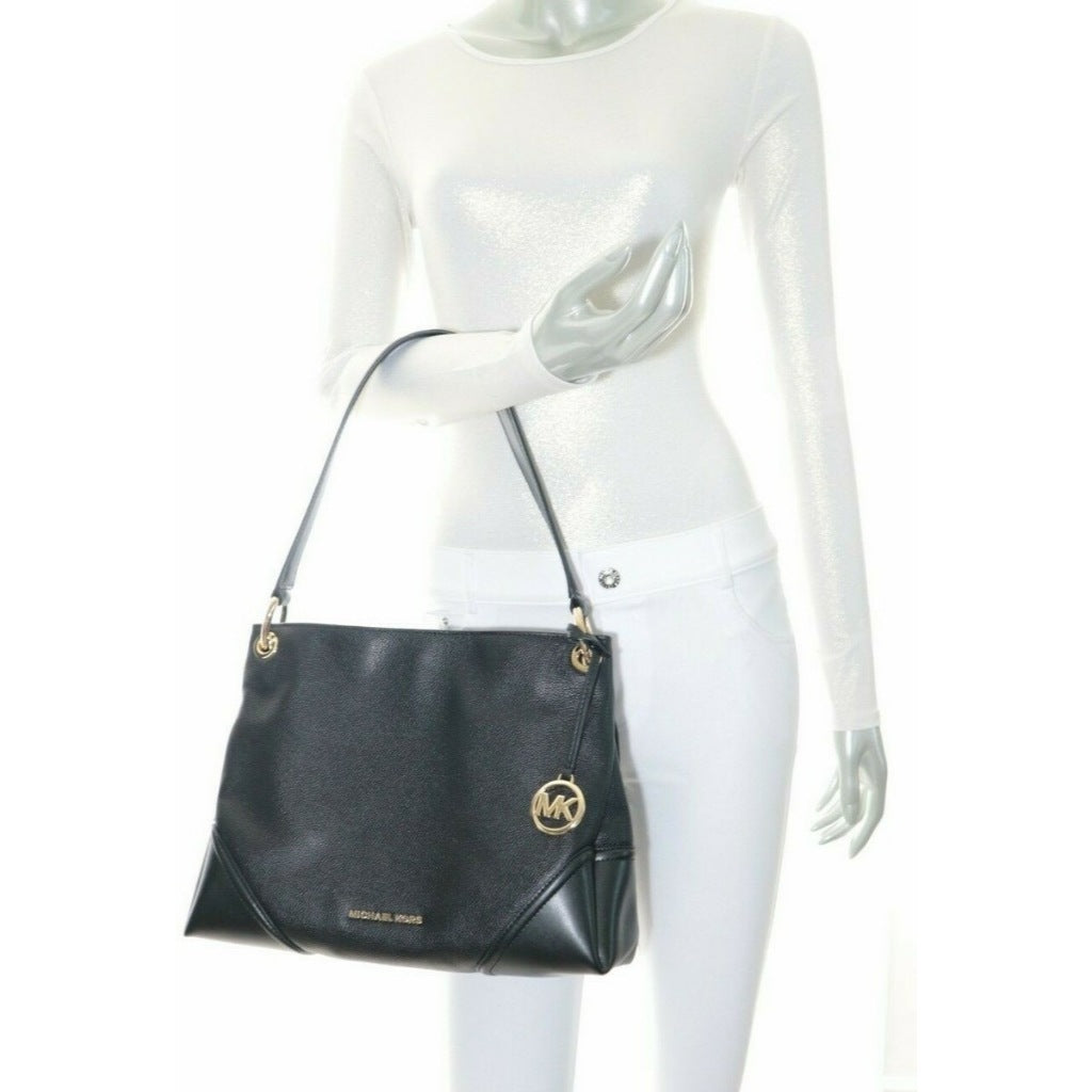 ORIG Preloved MK Nicole Medium Shoulder Hobo Bag Black