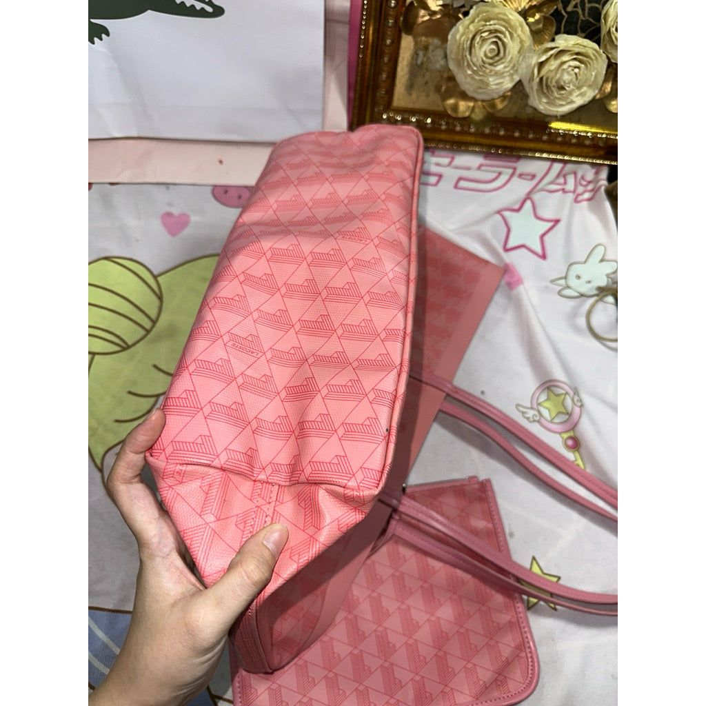 ORIG Preloved LCT Medium Zely Pink Tote Bag with Pouch