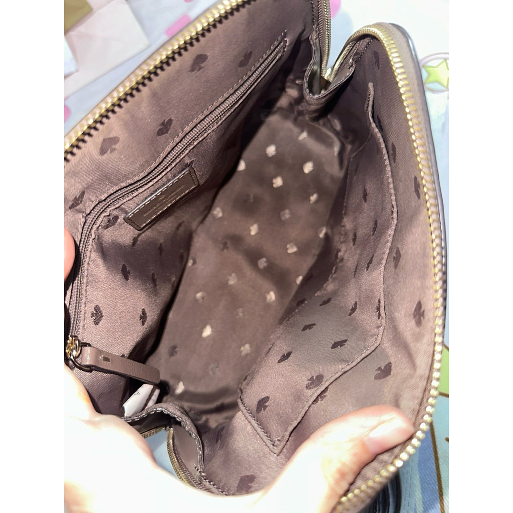 ORIG Preloved KS Patterson Drive Small Dome Satchel Brown Bag