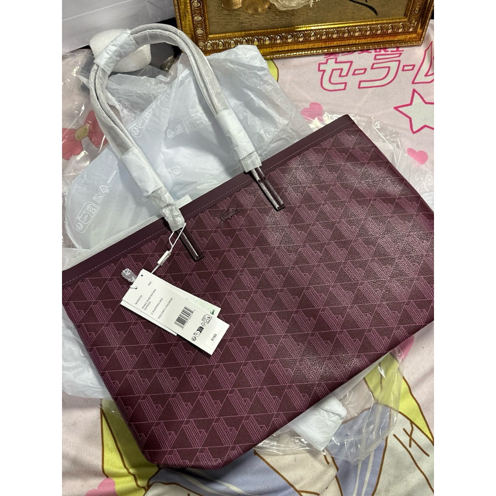 ORIG & IMPORTED LCT Women's Zely Medium & Small Tote Bag with Pouch Beige Chipmunk Black Blue