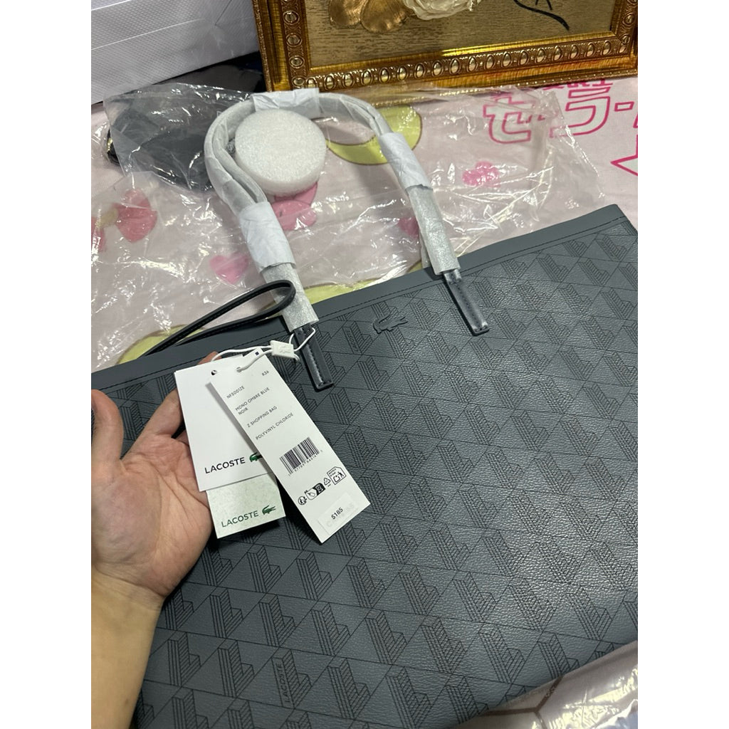 ORIG & IMPORTED LCT Women's Zely Medium & Small Tote Bag with Pouch Beige Chipmunk Black Blue