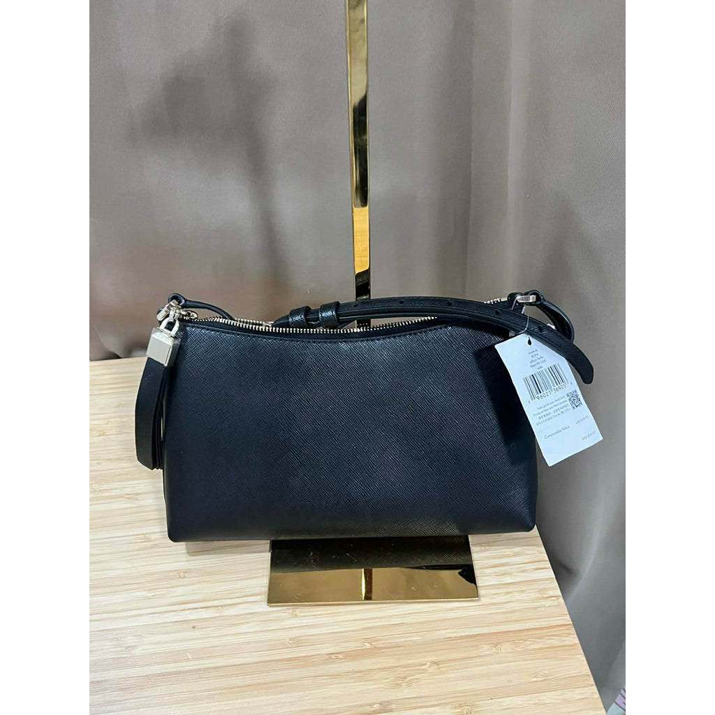 ORIG & IMPORTED KS Sadie Saffiano Crossbody Small Bag Black