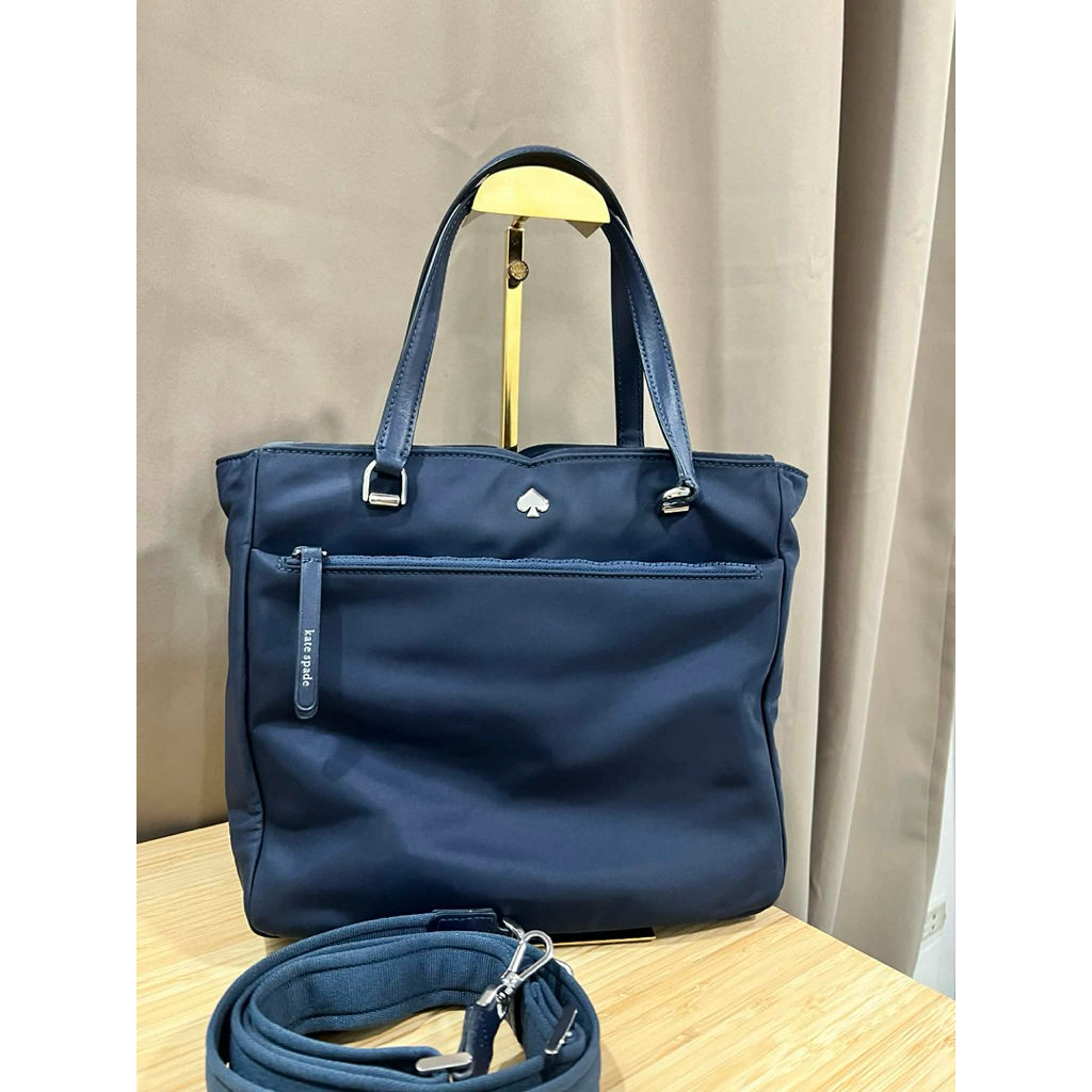 ORIG Preloved KS Jae Medium Satchel Nylon Bag in Nightcap Blue