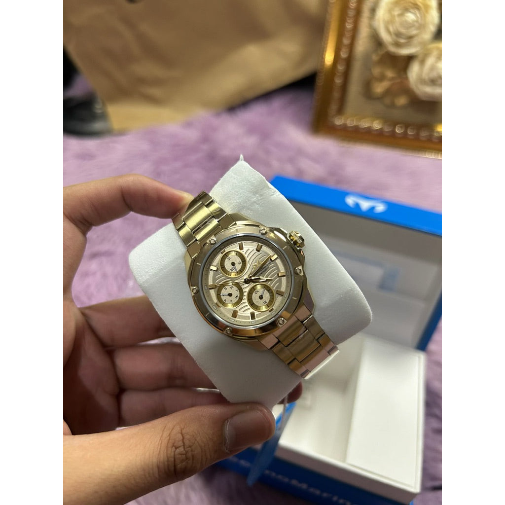 ORIG & IMPORTED Technomarine OCEANICO 36mm TM-325009 Gold Lady's Watch
