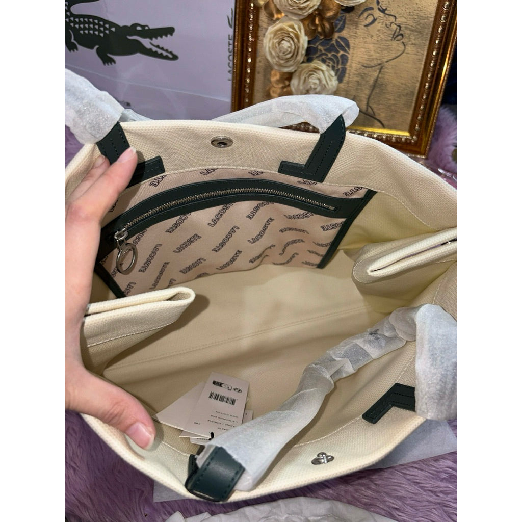 ORIG & IMPORTED LCT Heritage Canvas Cotton Medium Beige Tote Bag