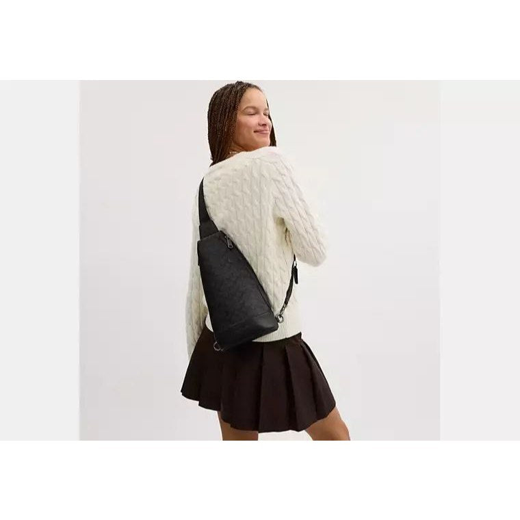 ORIG & IMPORTED CCH Dominic Sling Pack Men Black Body Bag In Signature Canvas