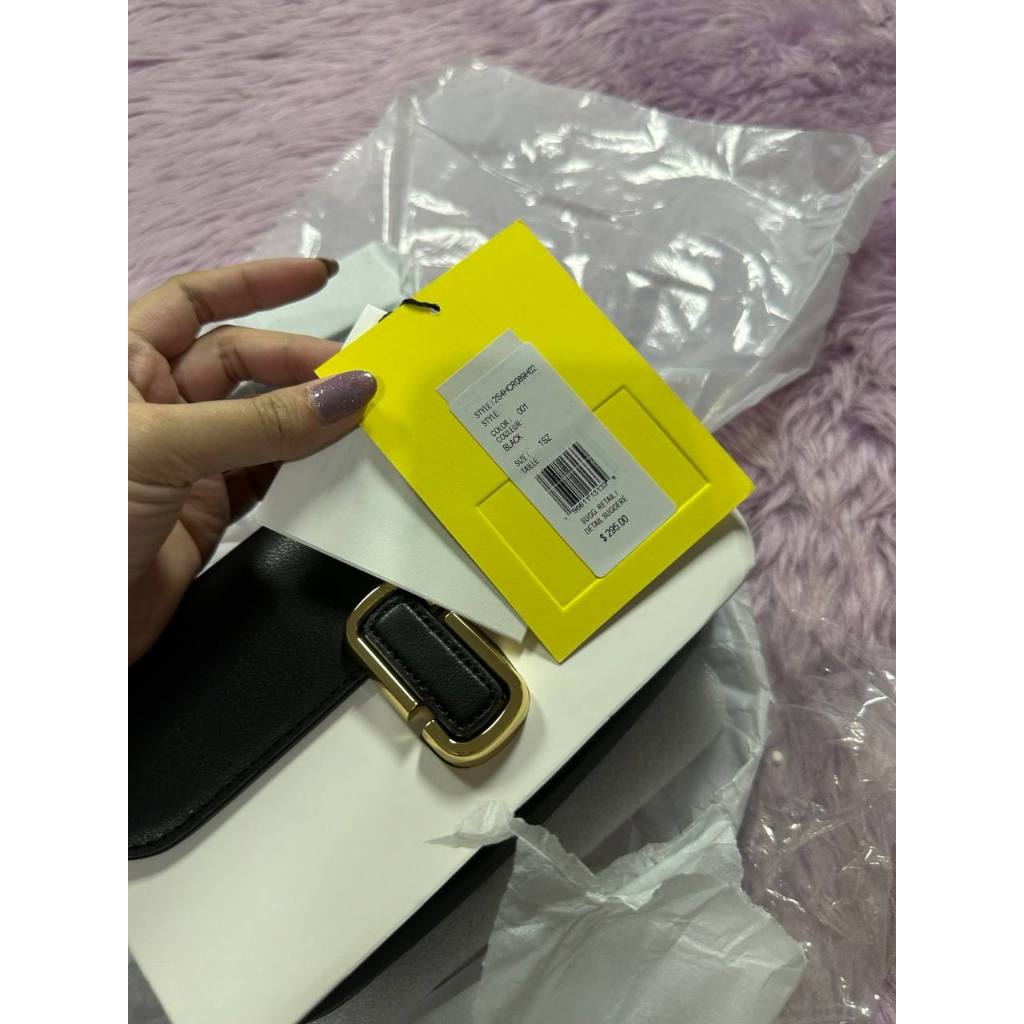 ORIG & IMPORTED The J Marc Mini Shoulder Bag with Maxi Logo Webbing Strap Black