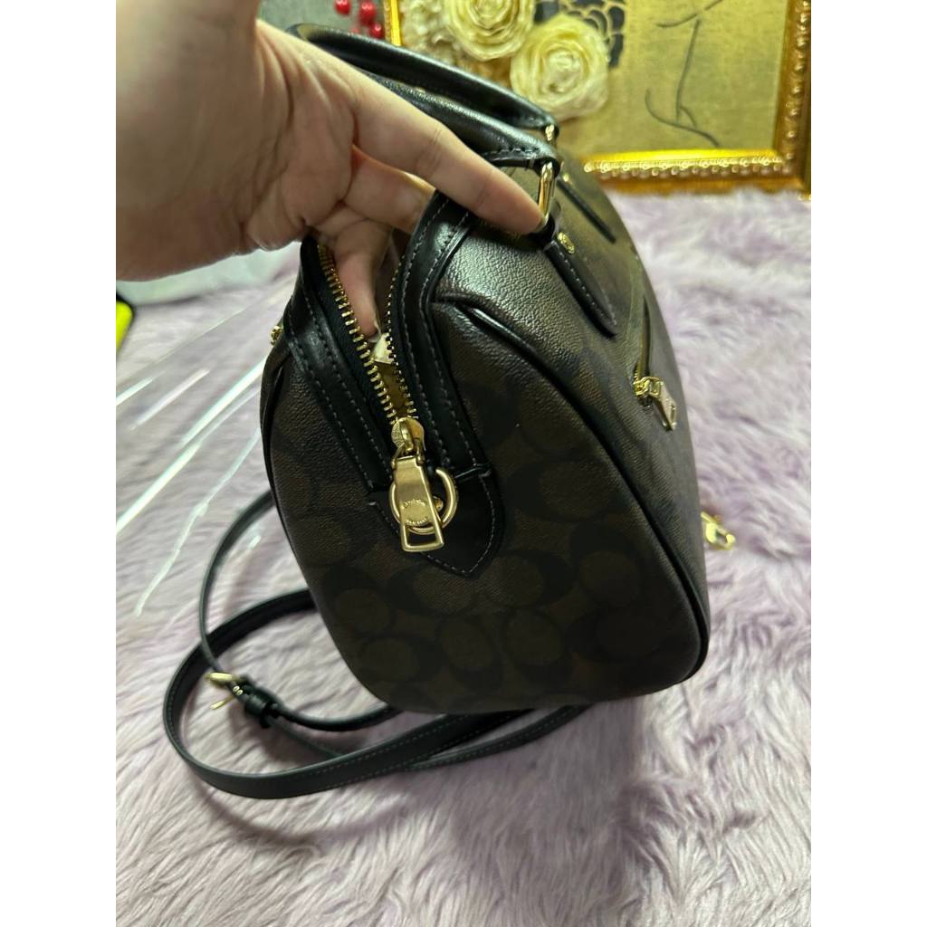 ORIG Preloved CCH Rowan Satchel Bag In Signature Canvas Brown