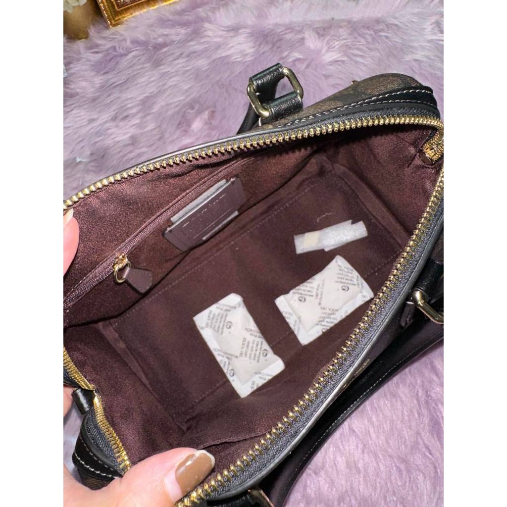 ORIG Preloved CCH Rowan Satchel Bag In Signature Canvas Brown