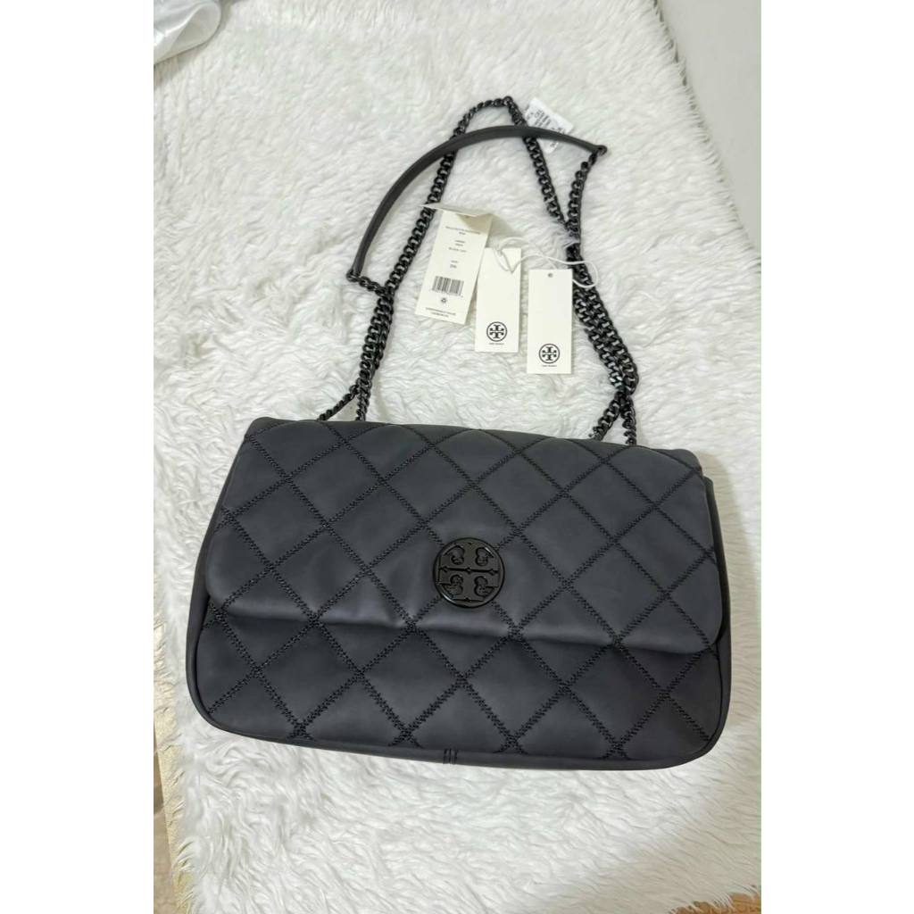 ORIG Preloved TB Willa Matte Medium Shoulder Bag Black