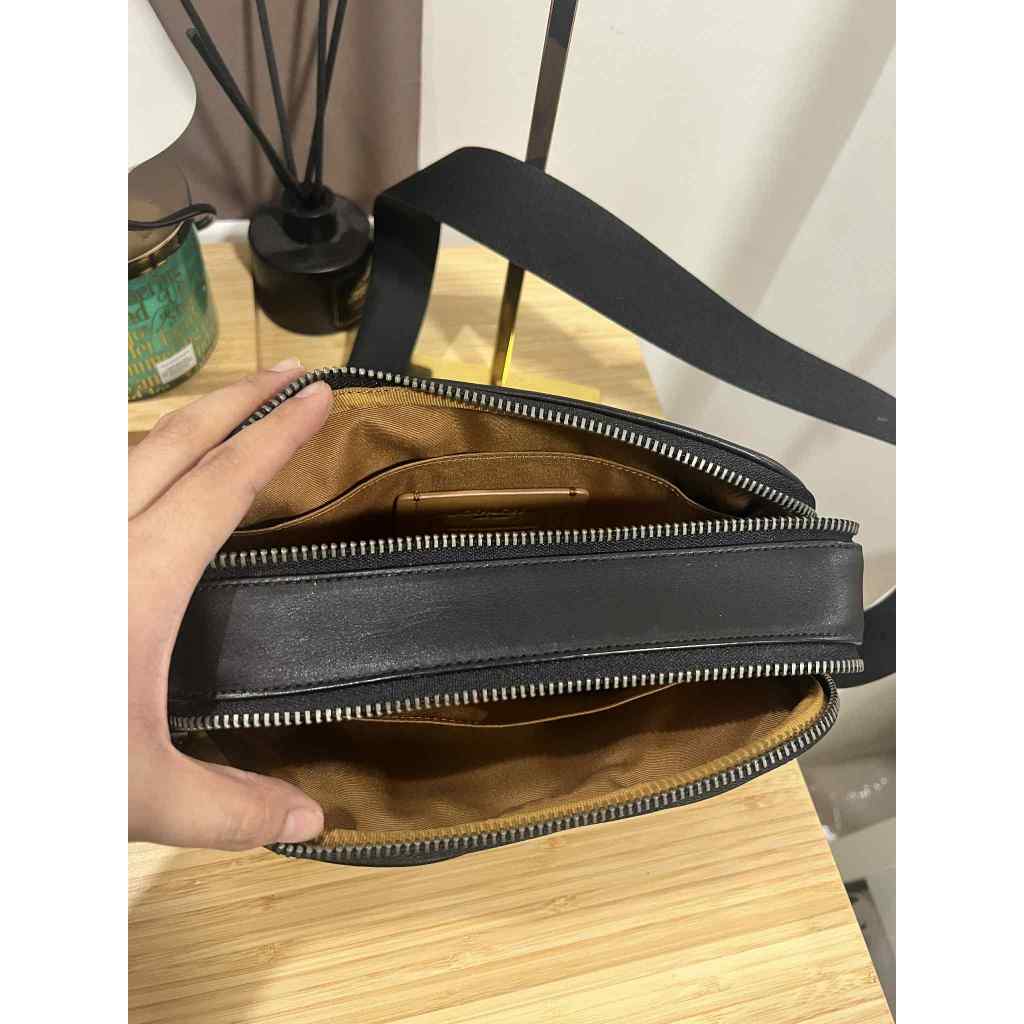 ORIG Preloved CCH Graham Crossbody In Signature Canvas Khaki Black Men Bag