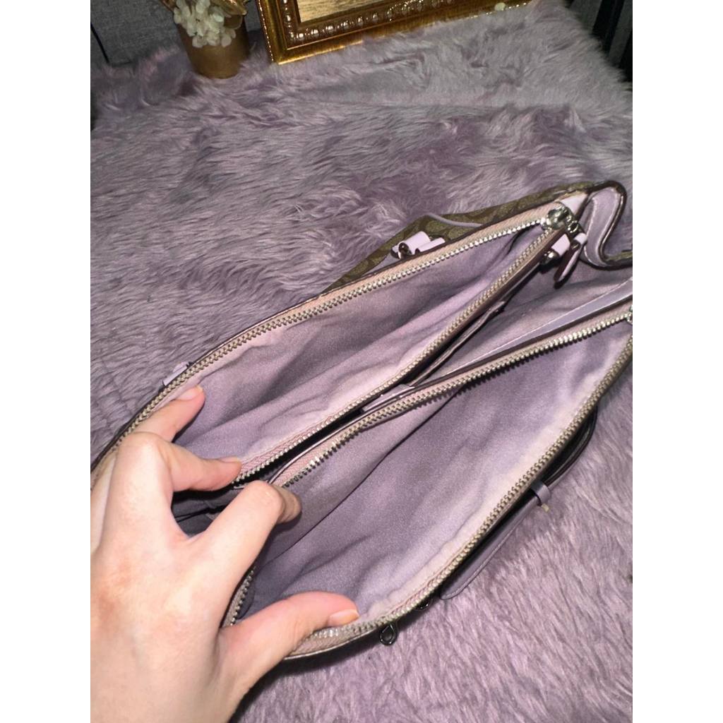 ORIG Preloved CCH Mini Surrey Carryall Khaki/Purple Bag