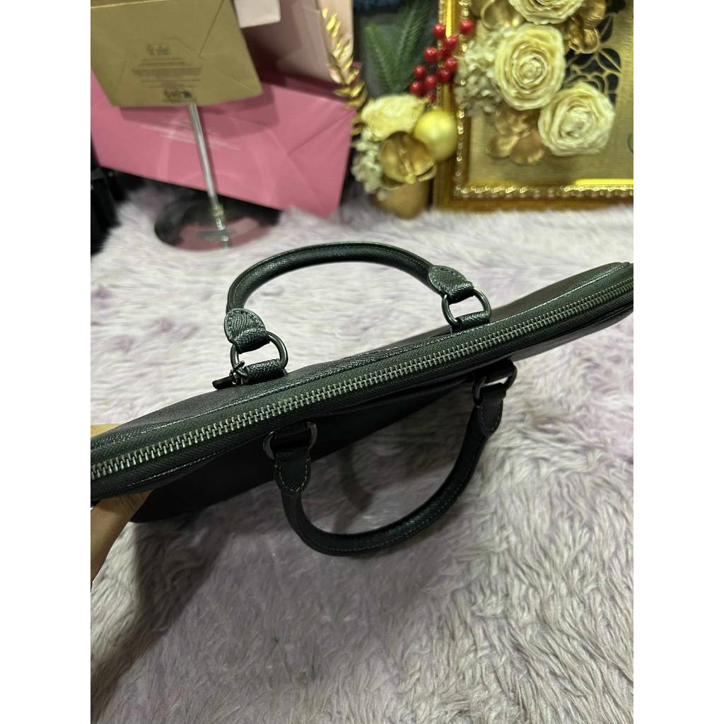 ORIG Preloved Coach Liam Compact Briefcase Laptop Black Men's bag