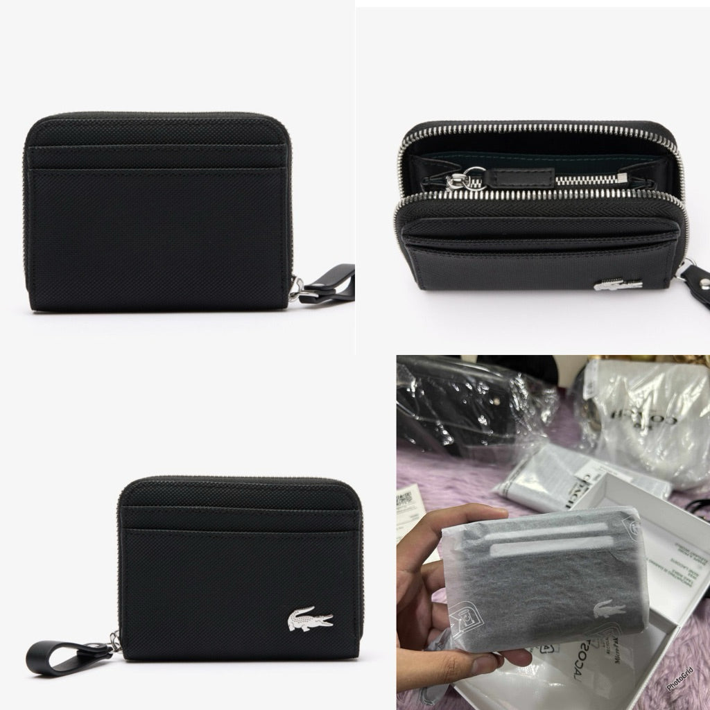 ORIG & IMPORTED LCT Women's Daily City Small Zip around Coin Wallet Black Taupe