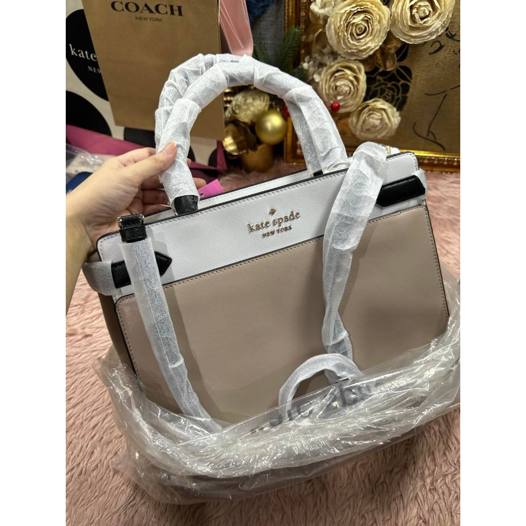 ORIG & IMPORTED KS Staci Large Satchel Beige Bag