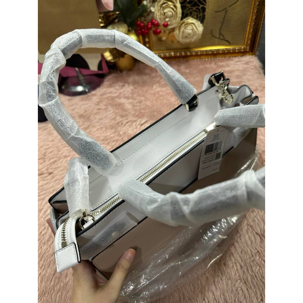 ORIG & IMPORTED KS Staci Large Satchel Beige Bag