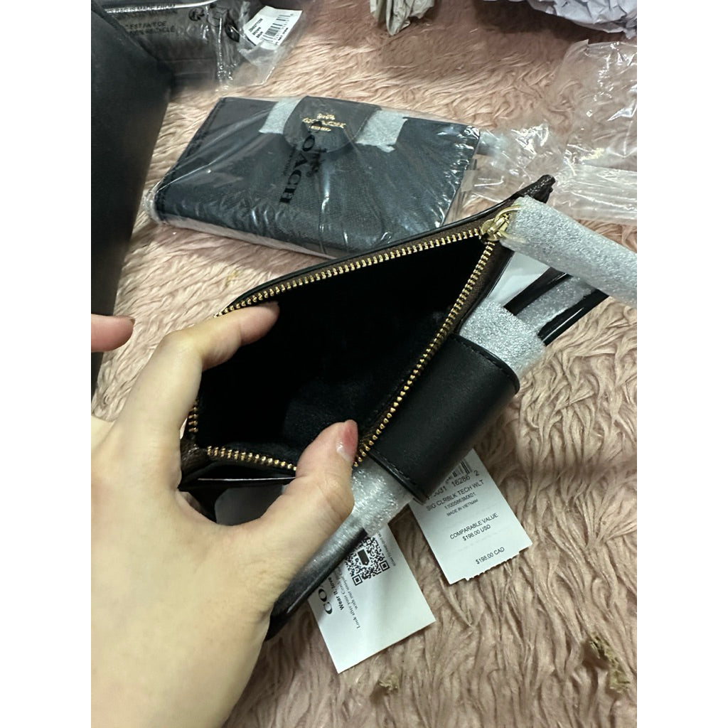 ORIG & IMPORTED CCH Phone Tech Long Wallet Brown Black
