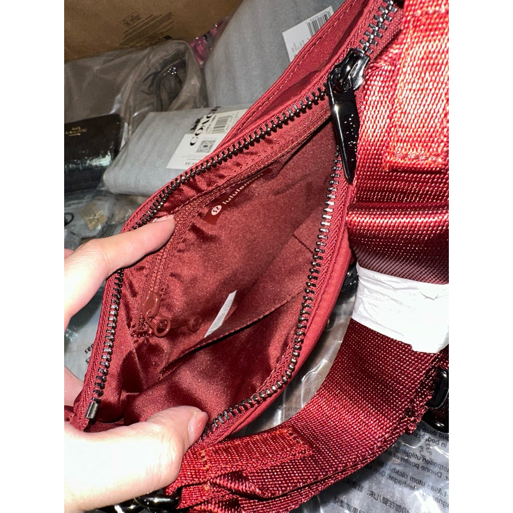 ORIG & IMPORTED Lululemon City Essentials Small Shoulder Nylon Bag 3L Pink/Red/Black