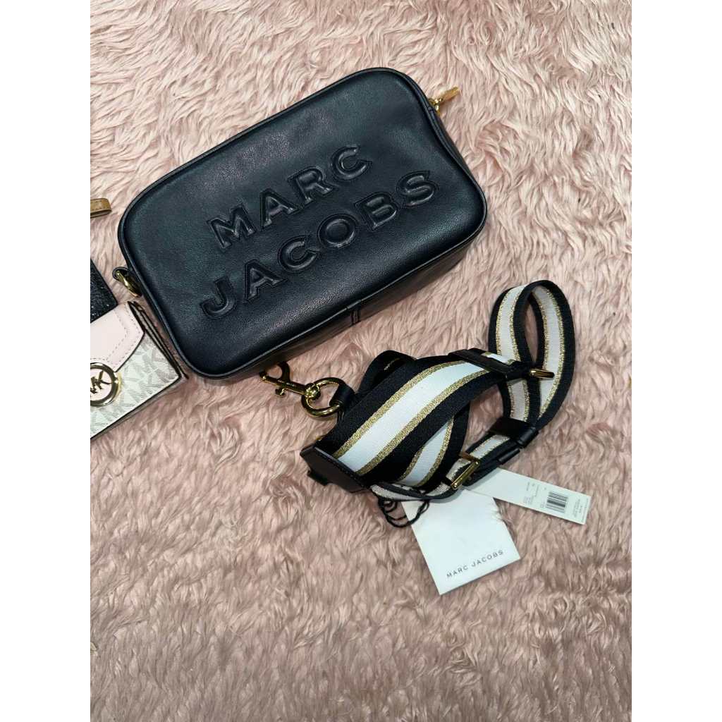 ORIG Preloved MJ Flash Leather Camera Black Crossbody Bag