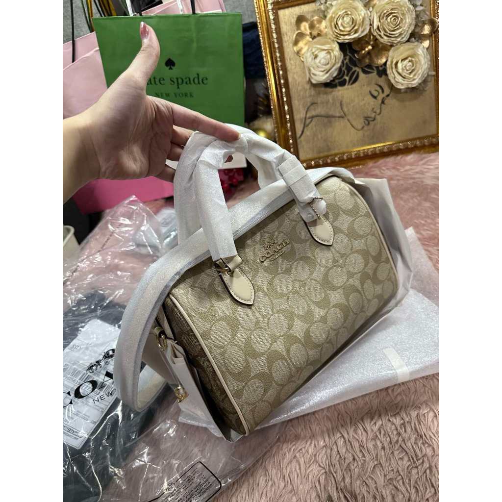 ORIG & IMPORTED CCH Rowan Satchel Bag In Signature Canvas Beige Taupe