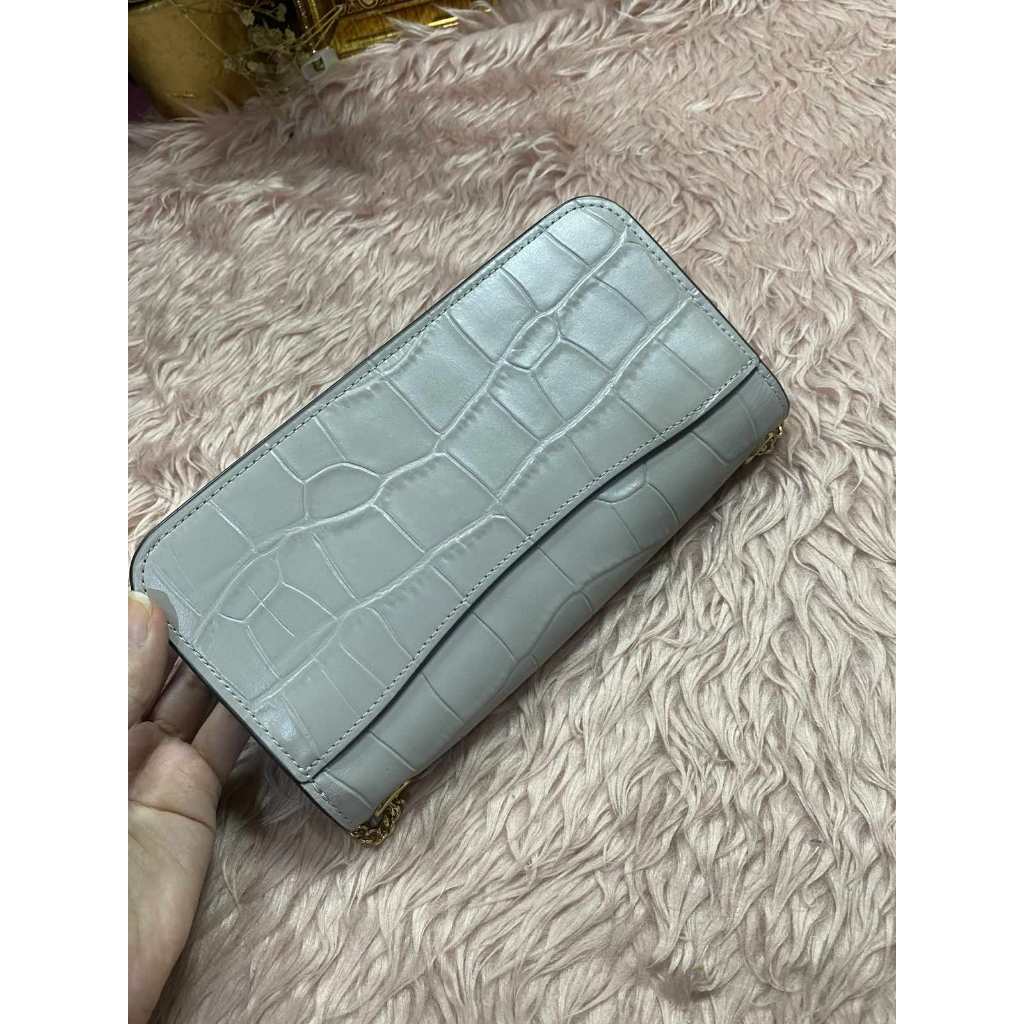 ORIG Preloved Coach Morgan Crossbody Small Grey Birch Shoulder Chain Bag