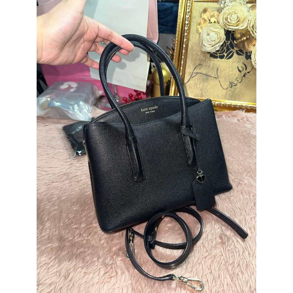 ORIG Preloved KS Margaux Medium Satchel Black Bag