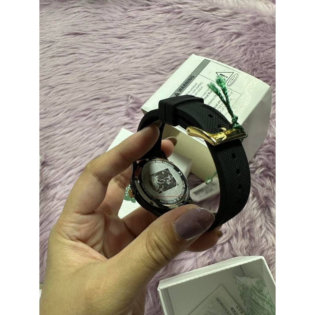 ORIG & IMPORTED Watch Women 36mm Black Gold Tone Logo LC.112.3.29.2929