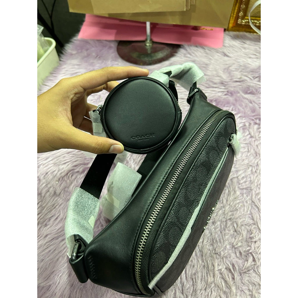 ORIG & IMPORTED CCH Elias Belt Black Men Bag In Signature Canvas