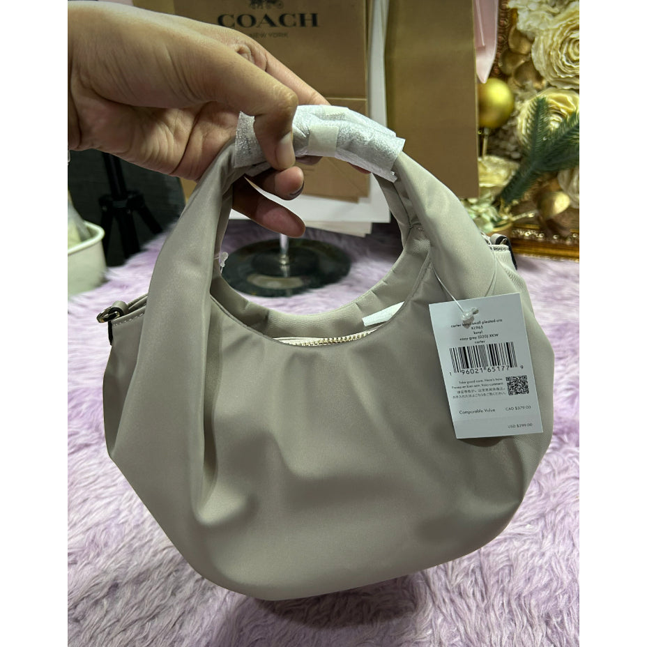 ORIG & IMPORTED KS Carter Nylon Small Pleated Crossbody Green/Black/Taupe/Purple/Pink Bag