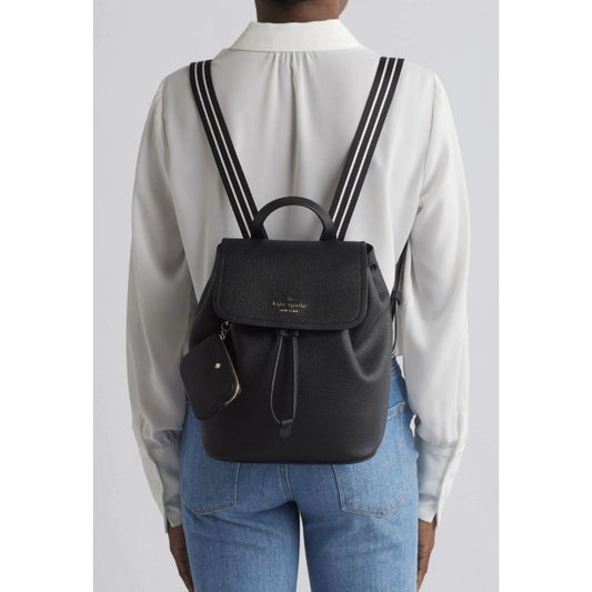 ORIG & IMPORTED KS Rosie Medium Flap Backpack Black Bag
