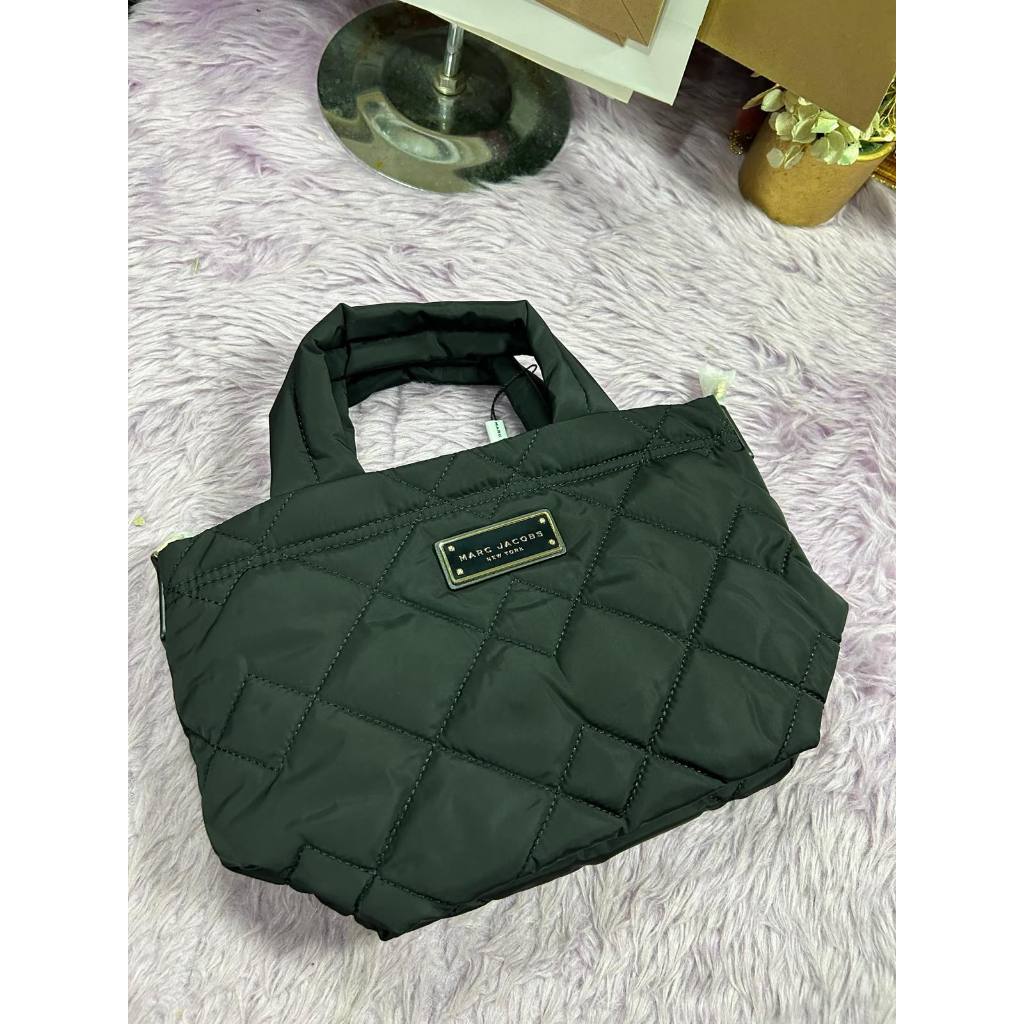 ORIG & IMPORTED MJ Quilted Nylon Mini Tote Bag in Black