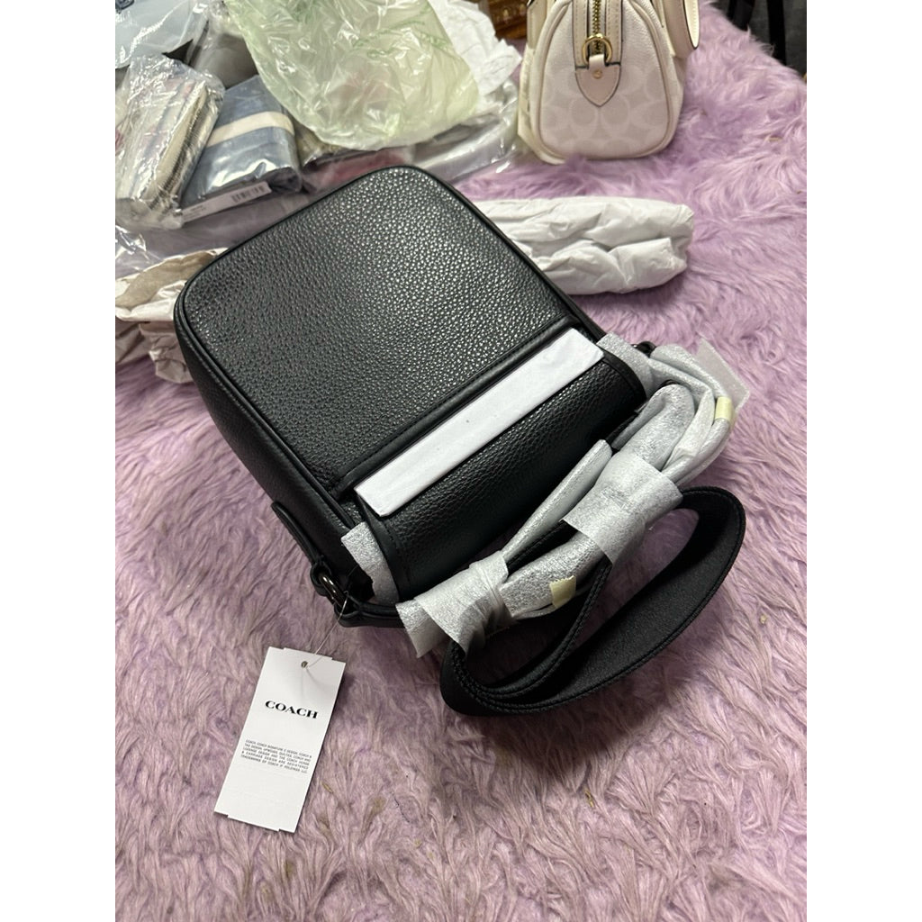 ORIG & IMPORTED CCH Lucas Crossbody Black Men Bag Pebbled Leather
