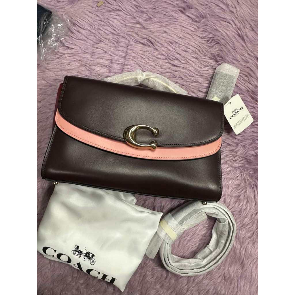 ORIG & IMPORTED CCH Retail RARE Celia Double Flap Crossbody bag Maroon / White