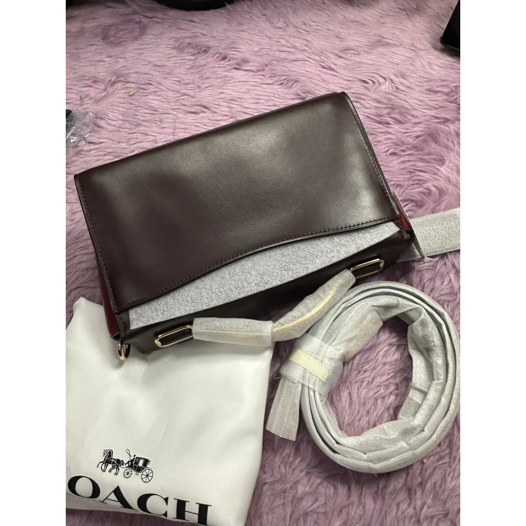 ORIG & IMPORTED CCH Retail RARE Celia Double Flap Crossbody bag Maroon / White