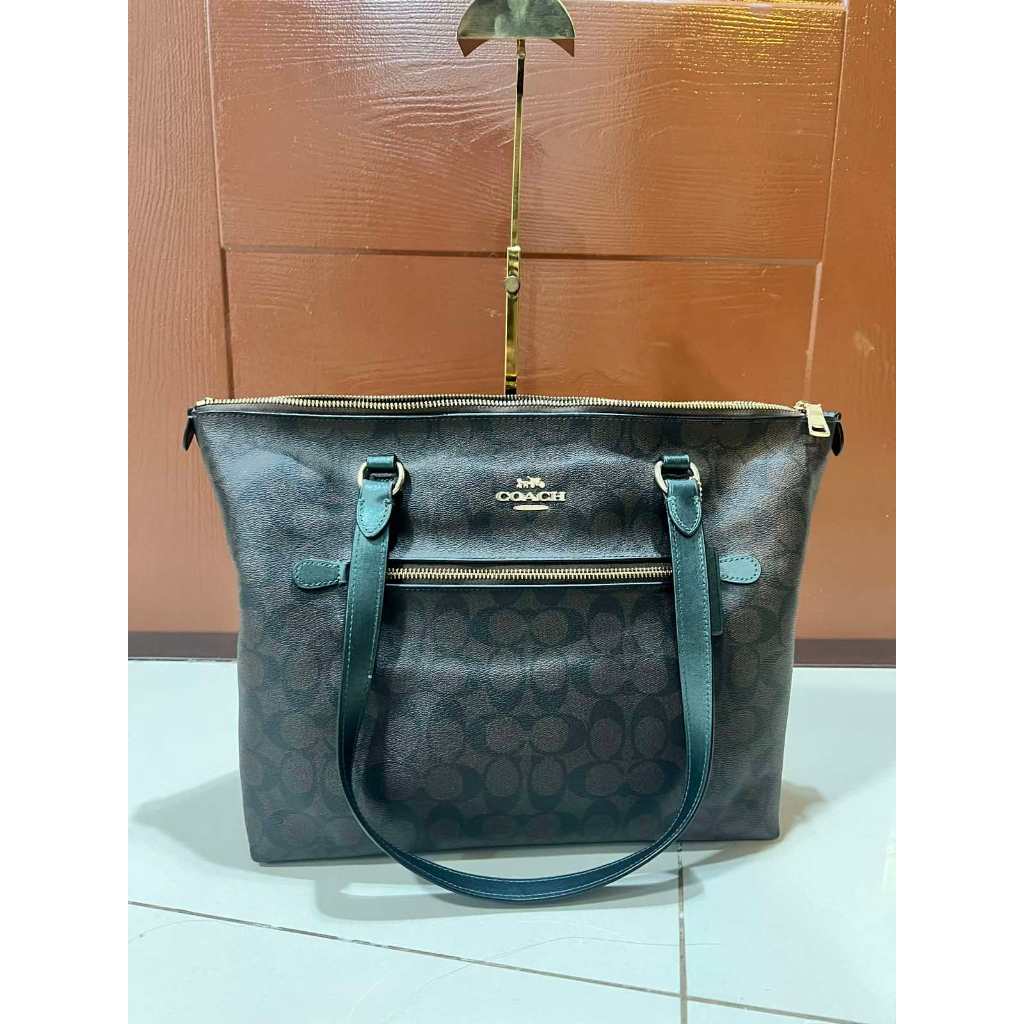 ORIG Preloved CCH Gallery Tote Large Brown/Green Bag
