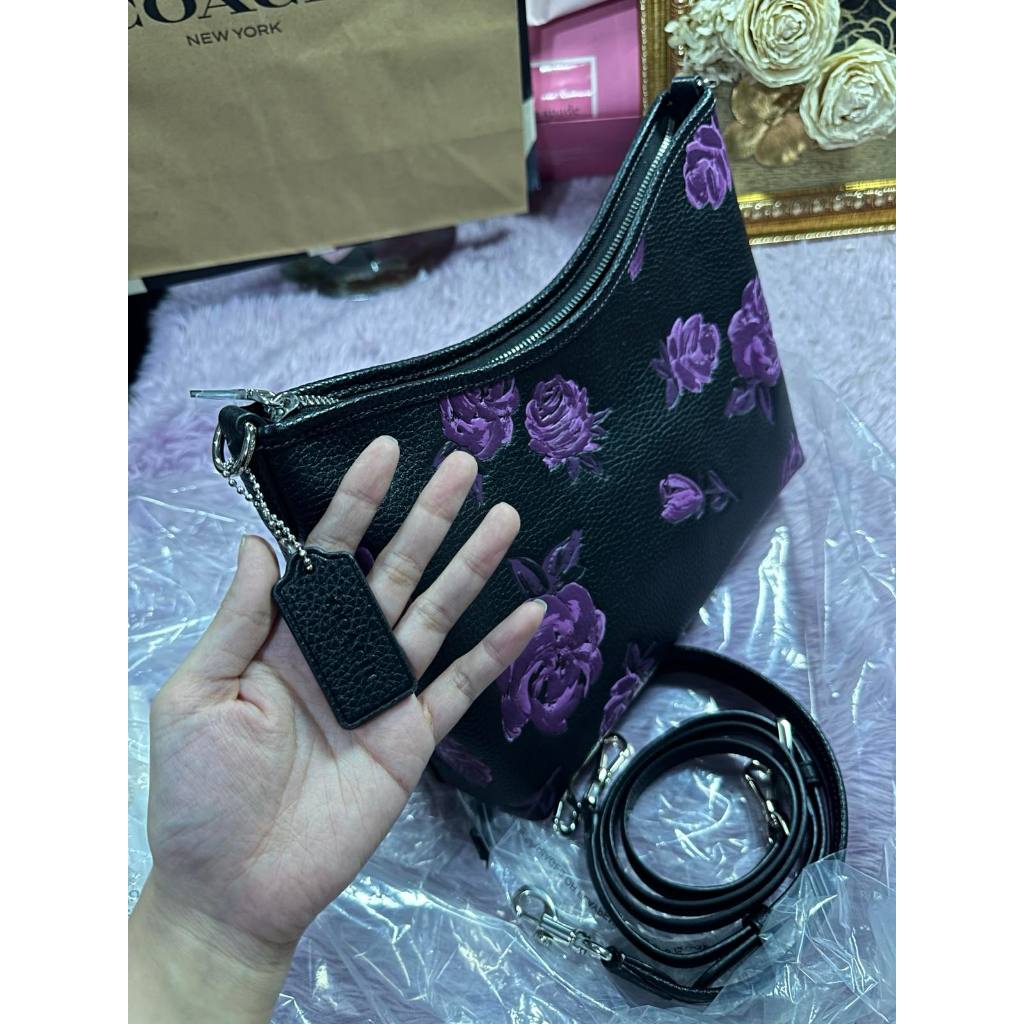 ORIG & IMPORTED CCH Laurel Shoulder Black Bag With Floral Print