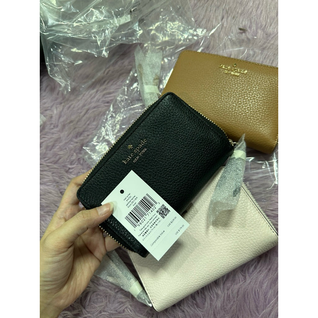 ORIG & IMPORTED KS Knott Medium Zip Around Wallet Black/Brown/Pink