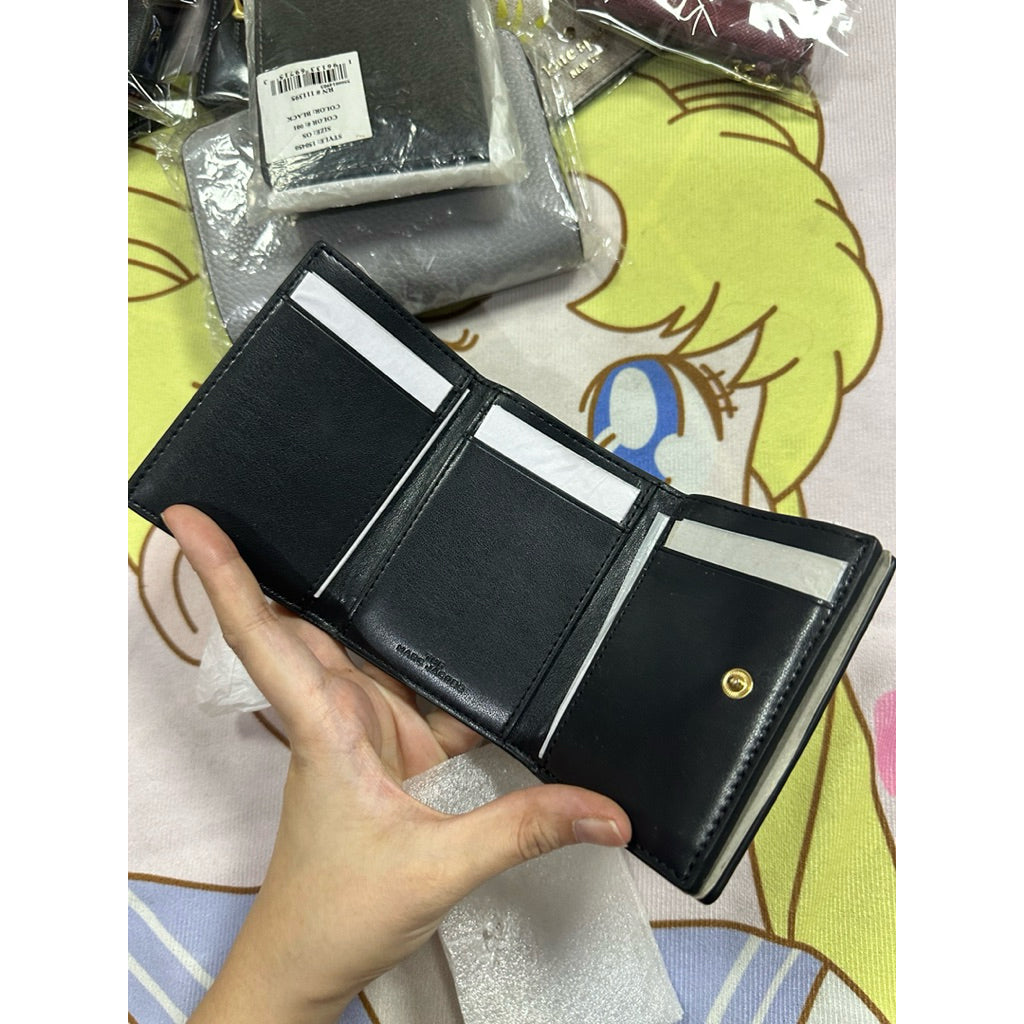 ORIG & IMPORTED MJ The Bold Logo Trifold Black Small Card Wallet