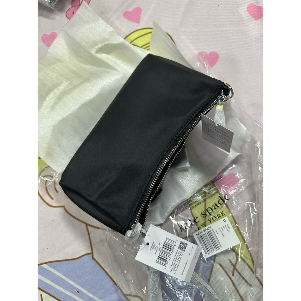 ORIG & IMPORTED KS Carter Cargo Nylon Small Crossbody Shoulder Black/Brown Bag