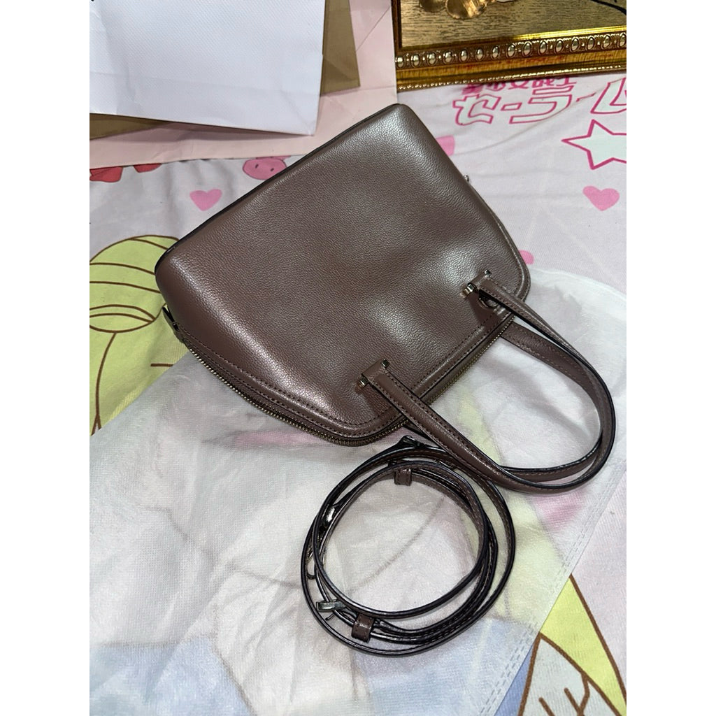 ORIG Preloved KS Patterson Drive Small Dome Satchel Brown Bag