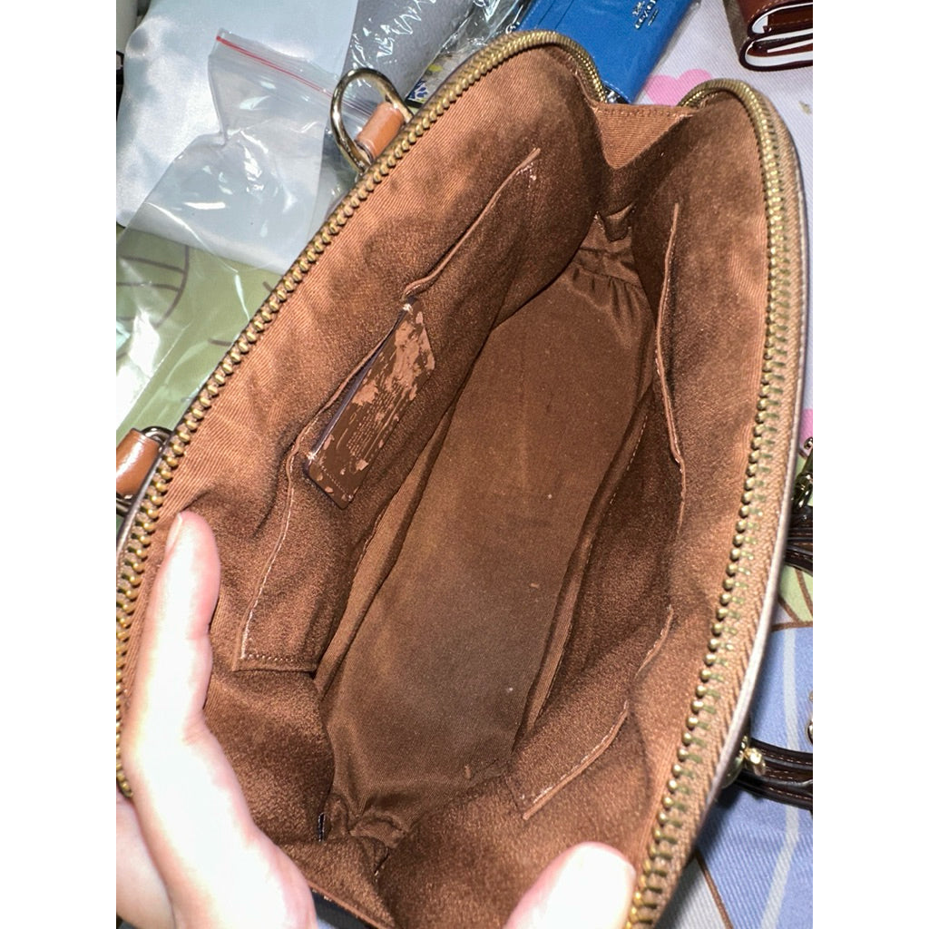 ORIG Preloved CCH Mini Sierra Satchel Bag in Khaki Brown Saddle