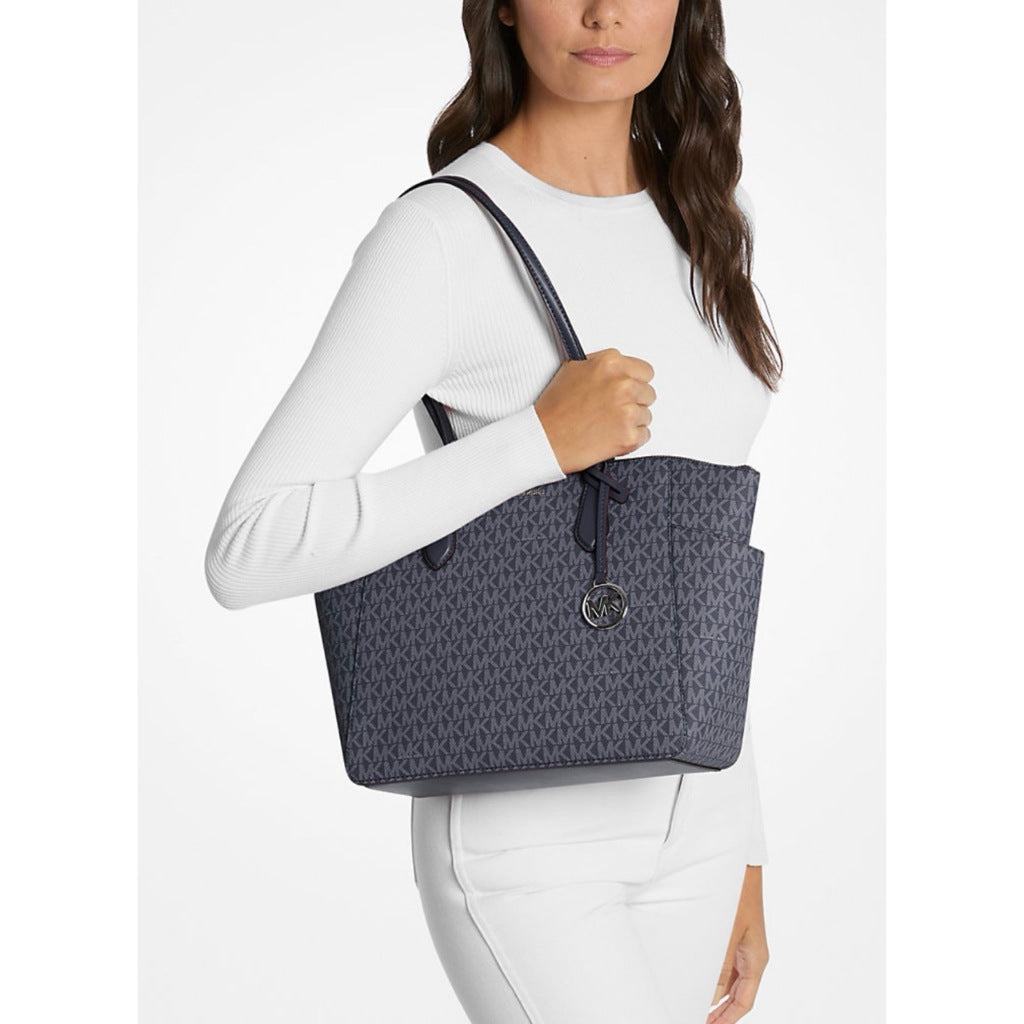 ORIG & IMPORTED MK Marilyn Medium Signature Logo Tote Bag Admiral Blue