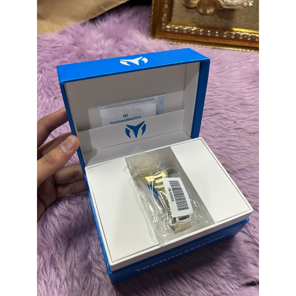 ORIG & IMPORTED Technomarine OCEANICO 36mm TM-325009 Gold Lady's Watch