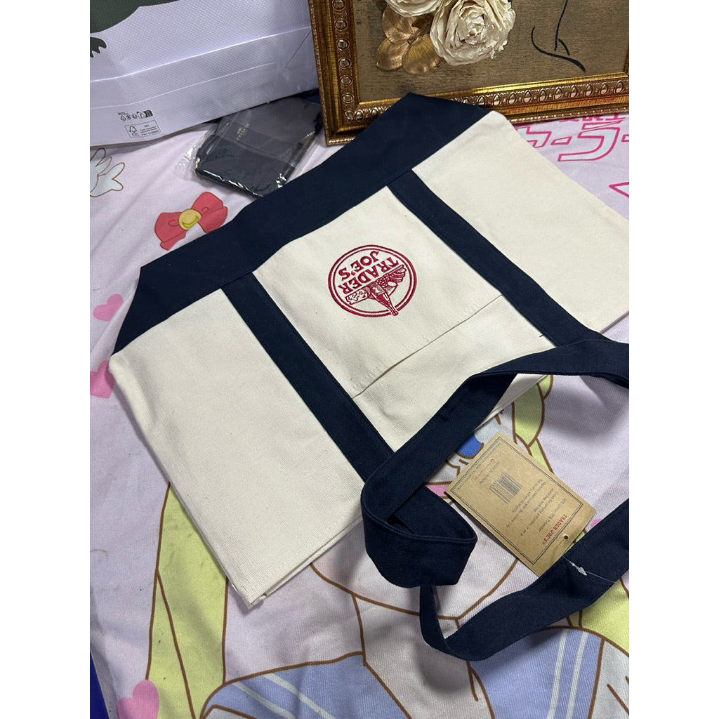 ORIG & IMPORTED NEW Trader Joe’s Canvas Large Tote Bag Reusable