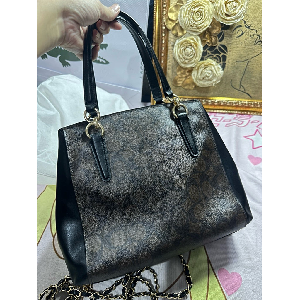 ORIG Preloved CCH Minetta Signature Brown/Black Satchel Bag
