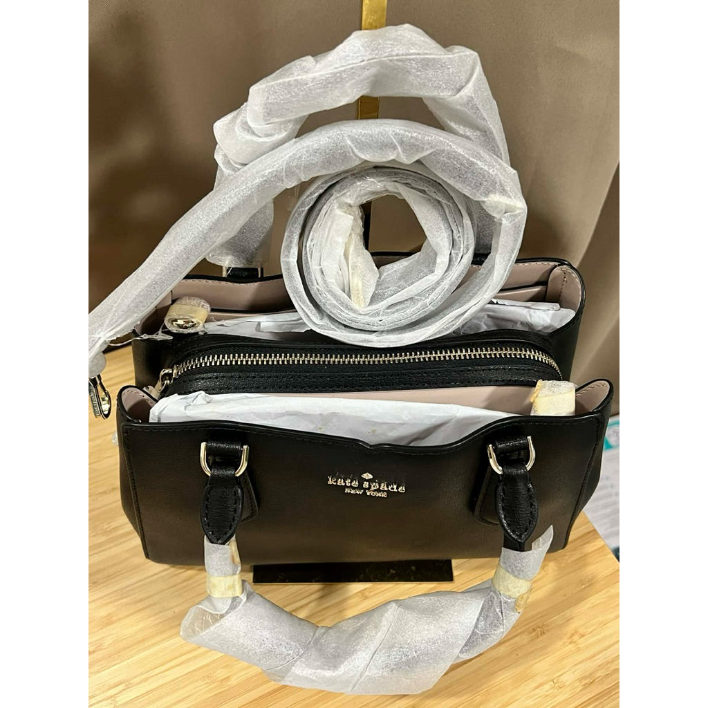 ORIG & IMPORTED KS Tippy Small Triple Compartment Satchel Black Bag