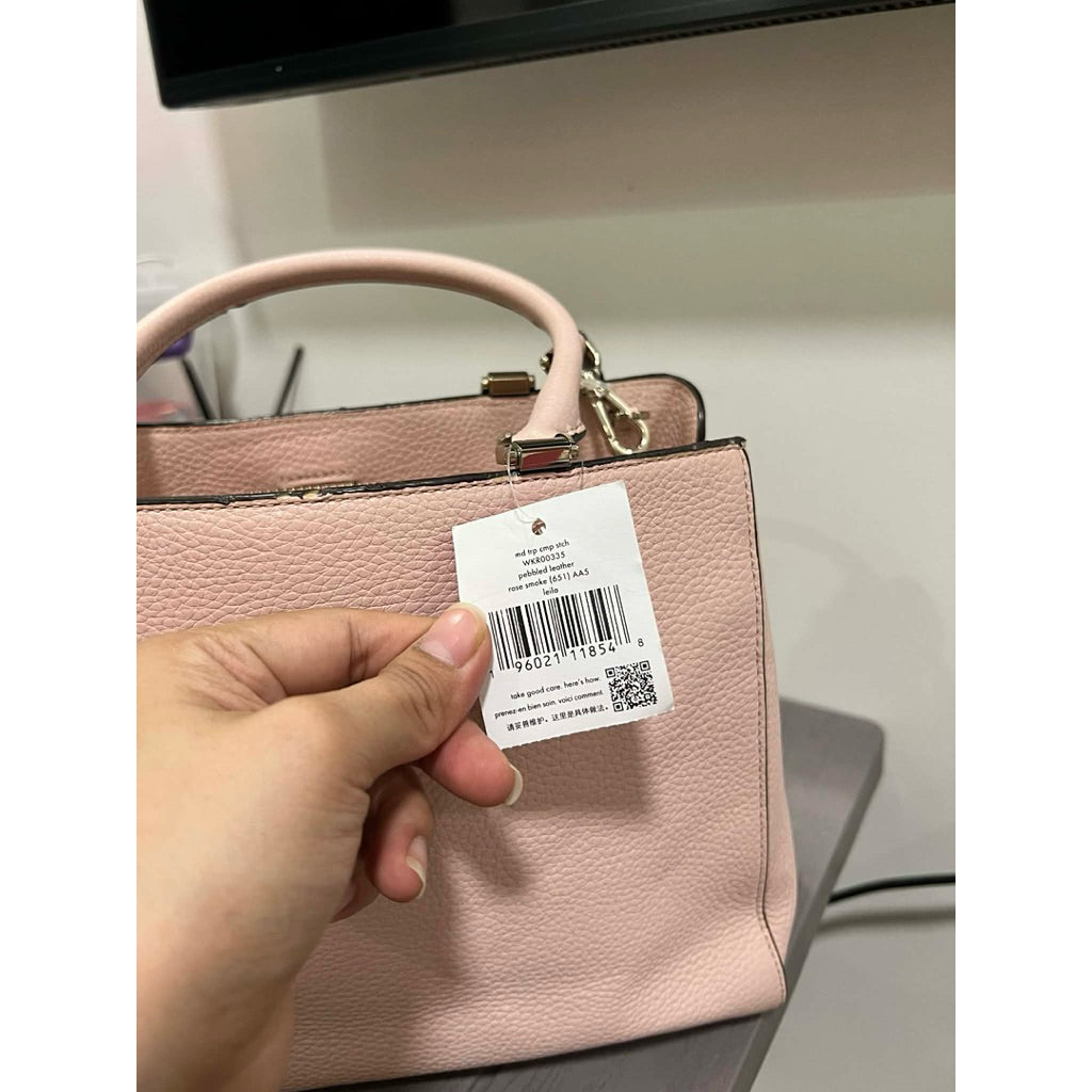 ORIG Preloved KS Leila Medium Triple Compartment Satchel Pink Bag