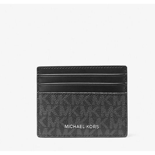 ORIG & IMPORTED MK Cooper Signature Logo Card Case Men Black Wallet