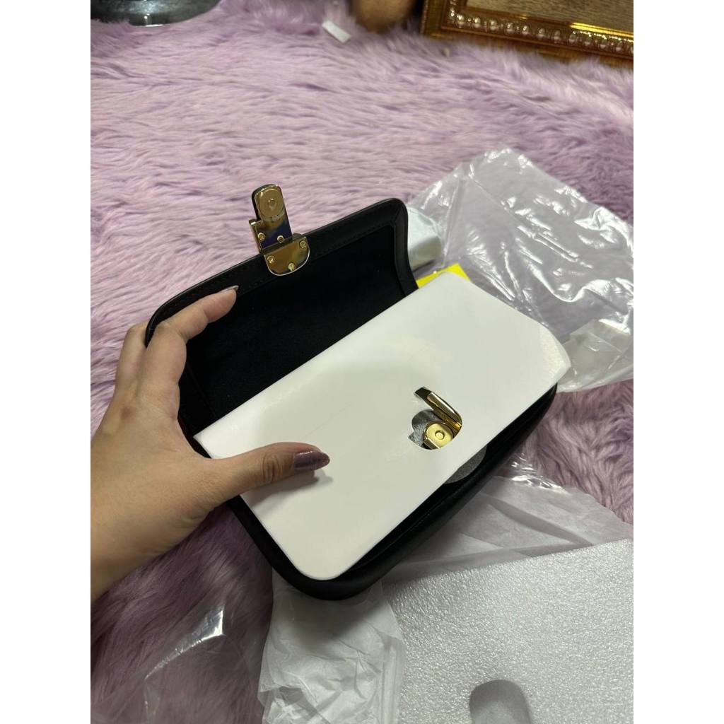 ORIG & IMPORTED The J Marc Mini Shoulder Bag with Maxi Logo Webbing Strap Black