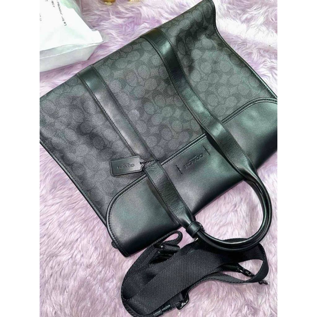 ORIG Preloved Retail CCH Gotham Portfolio Bag In Signature Canvas Men Laptop Black Bag